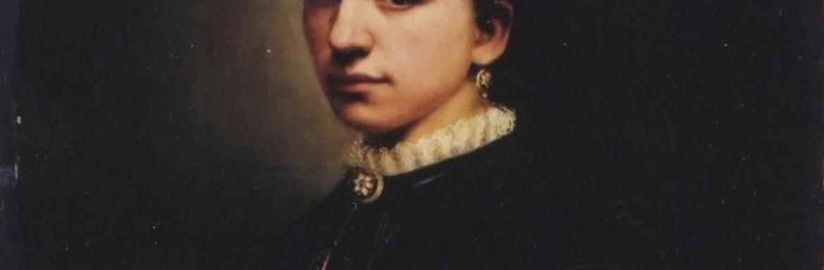 Avgusta st. Šantel: Avtoportret, 1873. Foto: Blaž Verbič, Dokumentacija SEM.