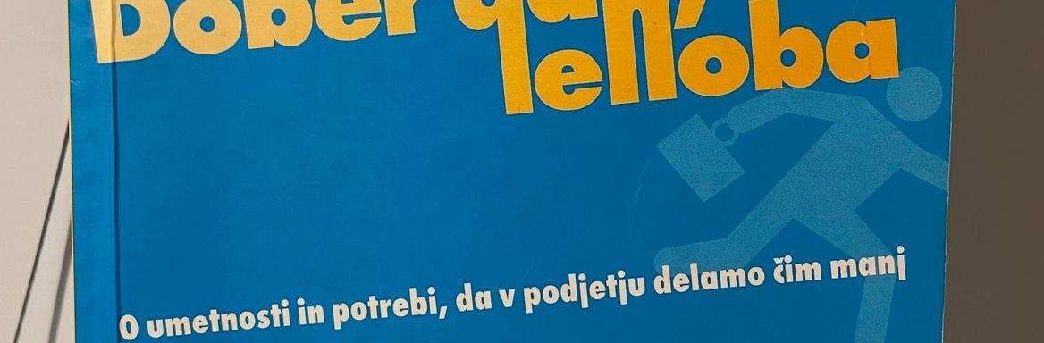 Naslovnica knjige Dober dan, lenoba
