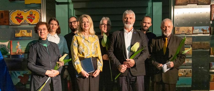 Fotoutrinki z odprtja razstave Maksim Gaspari: Ustvarjene podobe naroda