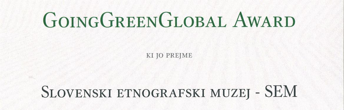 GoingGreenBlobal Award