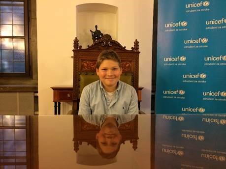 Junior ambasador UNICEF-a Tit Šenk je lani za en dan prevzel županovanje v Ljubljani.