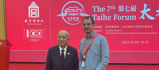 Direktor Palačnega muzeja iz Prepovedanega mesta v Pekingu Wanga Xudonga in Blaž Verbič, Foto: 7. Taihe forum
