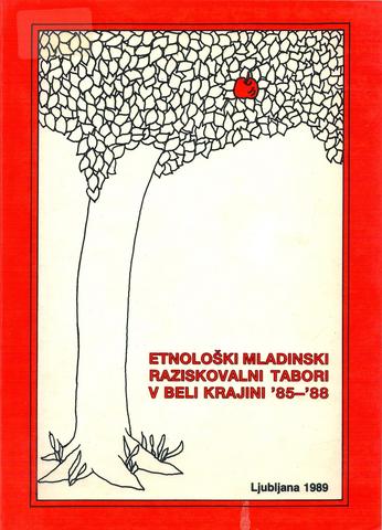 Stran iz knjige Etnološki mladinski raziskovalni tabori v Beli krajini '85–'88