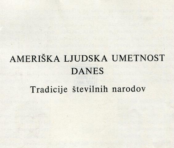 Naslovnica kataloga Ameriška ljudska umetnost danes