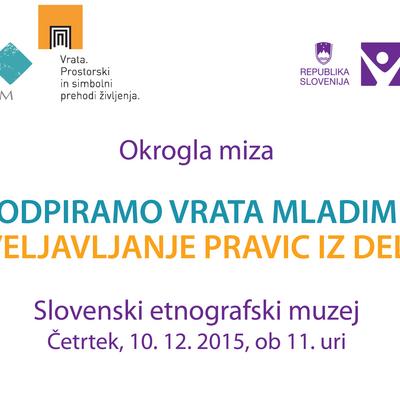 Pasica vabila okrogle mize Odprimo vrata mladim