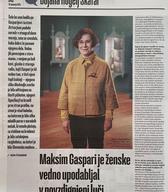 Intervju z dr. Bojano Rogelj Škafar v Delovi Sobotni prilogi