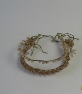 Venček za birmanko, po 2. svetovni vojni; birmanski in poročni venček sta bila ohranjena za spomin do smrti / Blanca pri Sevnici / iz zbirke SEM / foto: J. Žagar. 