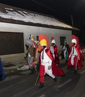 The chasers on Fat Thursday , Ponikve, 2023. Photo: Miha Špiček.  