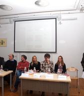 Aktivni udeleženci okrogle mize Vizualne raziskave pusta, 23.3.2012. Foto: Marko Habič