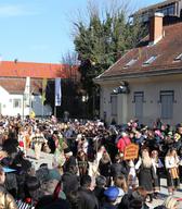 Dogajanje pred in med mednarodno karnevalsko povorko na Ptuju. Foto: Gregor Ilaš