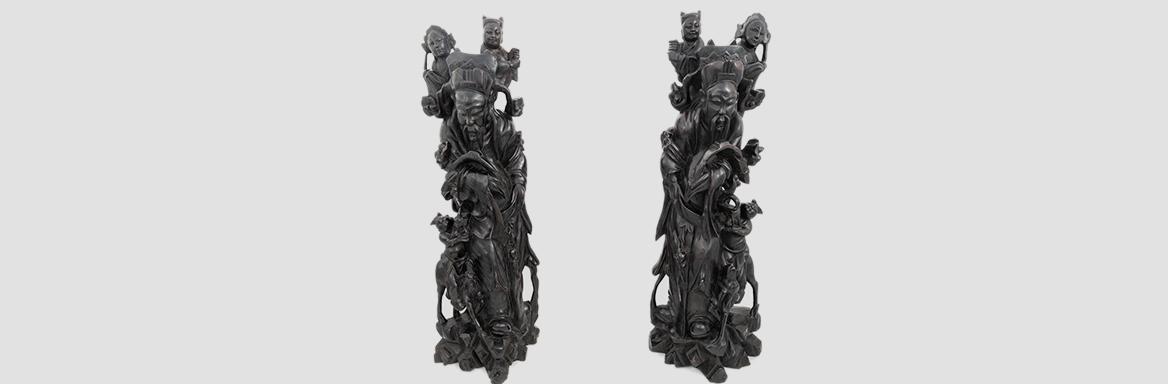 Foto: Lesena kipca daoističnega božanstva Luxing, Pomorski muzej "Sergej Mašera" Piran