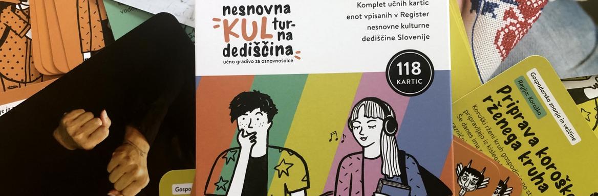 Zabavno odkrivanje nesnovne kulturne dediščine z učnimi karticami za osnovnošolce