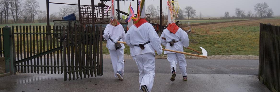 Pustni obhodi ločkih koscev, oračev in svatov