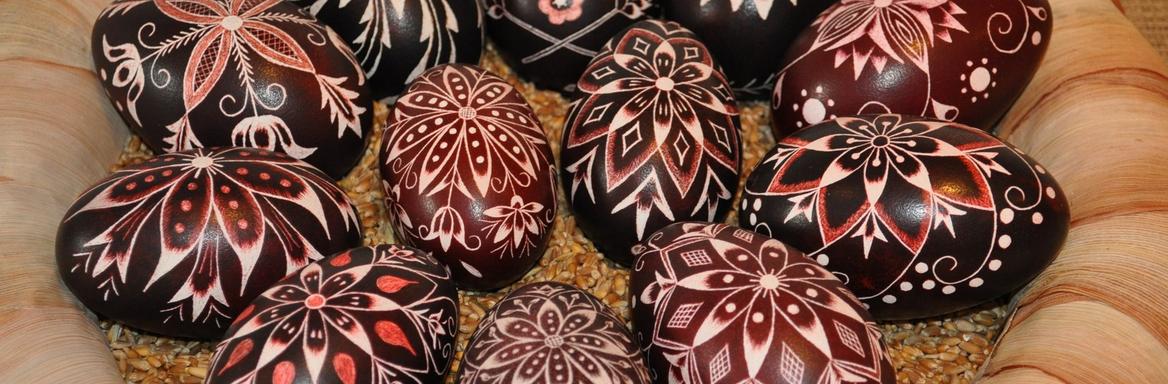 Hungarian decorated eggs from Prekmurje