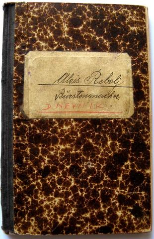 Popotni dnevnik ščetarskega mojstra Alojza Rebolja (*1892+1955) iz Preske pri Medvodah iz leta 1910.