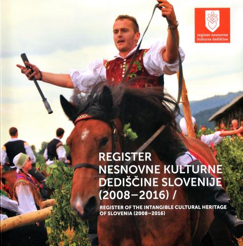 Naslovna stran publikacije Register žive kulturne dediščine Slovenije