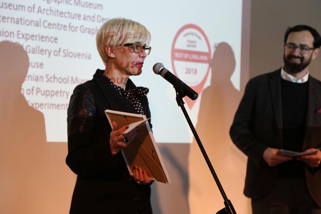 Nagrado je prevzela dr. Tanja Roženbergar, direktorica SEM.