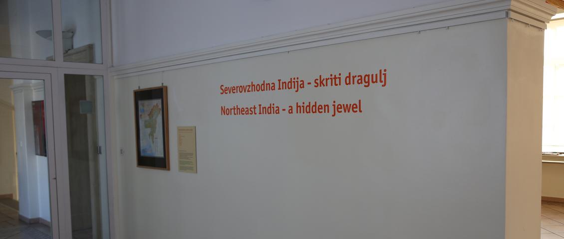 Pogled na postavitev razstave Severovzhodna Indija
