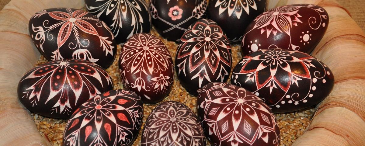 Hungarian decorated eggs from Prekmurje