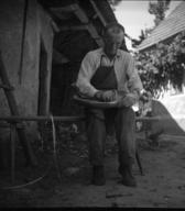 Pletar pri delu, Podgorica pri Podtaboru 1948, foto: Boris Orel