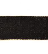 Čelnik iz lanenega platna, gosto prekritega z drobno črno svileno vezenino v gostem geometrijskem vzorcu / Kamna Gorica / iz zbirke SEM / foto: J. Žagar. 