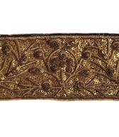 Čelnik, izvezen v reliefni polni zlati vezenini / neznanega izvira / iz zbirke SEM / foto: J. Žagar.  