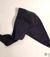 Ženska konfekcijska rutica iz gumiranega platna; priložnostna zaščita pred dežjem, 60. in 70. leta 20. stol. / Kočevje / iz zbirke SEM / foto: J. Žagar.  