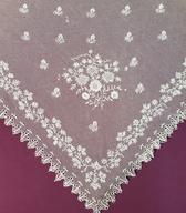 Poročna belo vezena peča iz tila, kasneje v rabi za lokalni pripadnostni kostum / Solkan, Goriško / 19. stol. / iz zbirke SEM / foto: J. Žagar. 