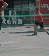 Začetek igre na ploščadi pred SEM. Foto: A. Jerin, 2015  