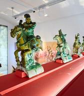 Okrasna strešna opeka, Kitajska, dinastija Ming, 16. stoletje, (Slovenski etnografski muzej). Foto: Tomo Jeseničnik