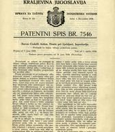 Patent Kraljevine Jugoslavije podeljen Codelliju za izum prenosa slike na daljavo, 30. 9. 1930