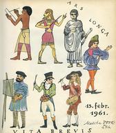 Spominska knjiga Janeza Bogataja, posvetilo Melite Vovk Štih, 1961